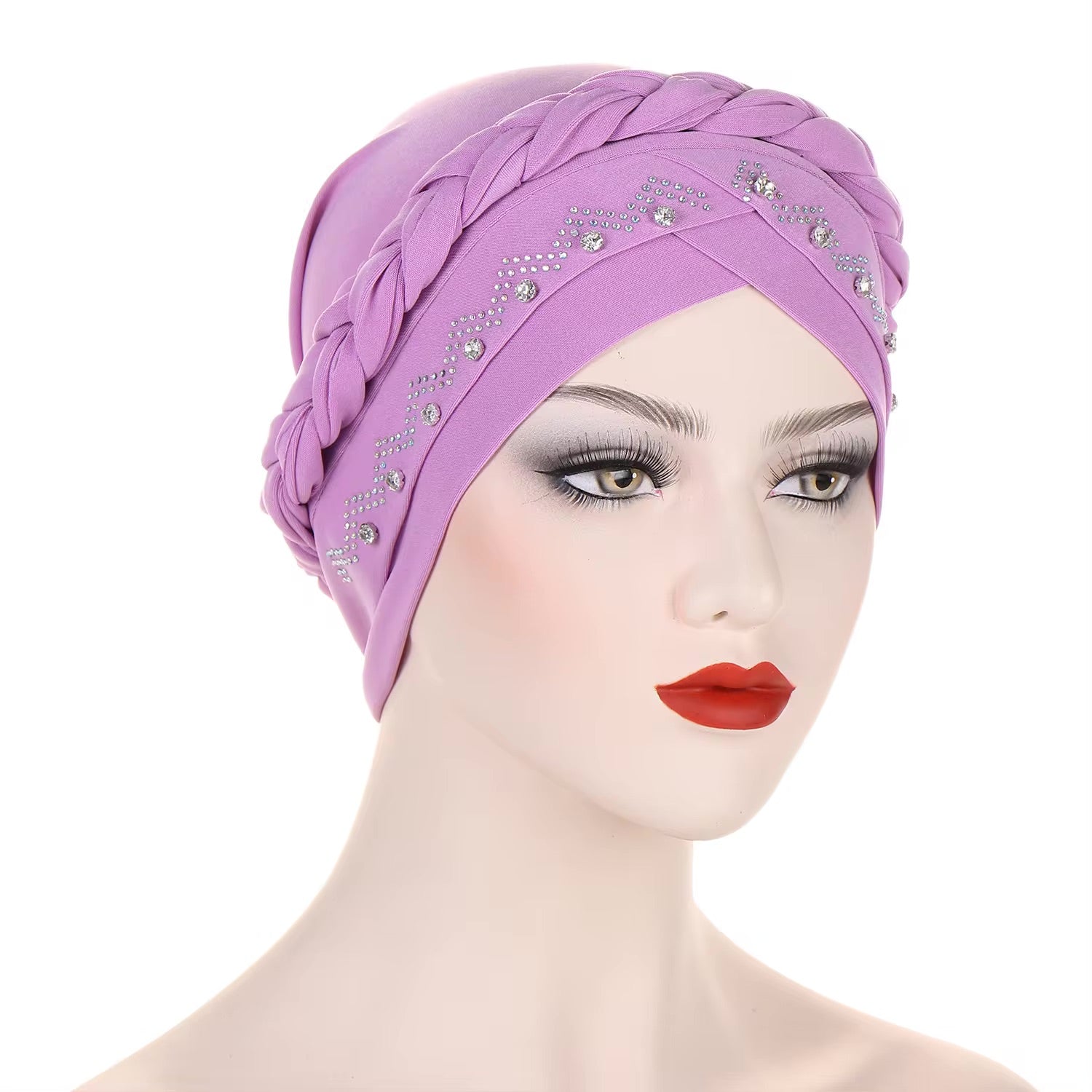 Single Braid 360 Jeweled Turban
